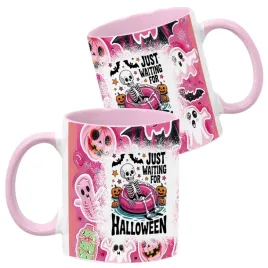 kubek-ceramiczny-330ml-rozowy-wzory-halloween-jesien-na-prezent