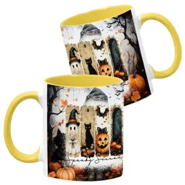 kubek-ceramiczny-330ml-zolty-wzory-halloween-jesien-na-prezent
