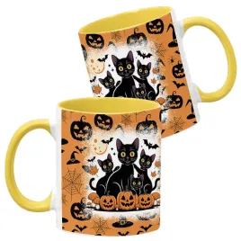 kubek-ceramiczny-330ml-zolty-wzory-halloween-jesien-na-prezent