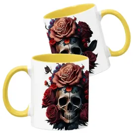 kubek-ceramiczny-330ml-zolty-wzory-halloween-jesien-na-prezent