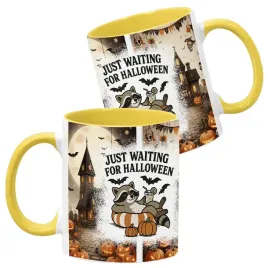 kubek-ceramiczny-330ml-zolty-wzory-halloween-jesien-na-prezent
