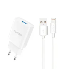 ladowarka-sieciowa-dudao-usb-2-1a-biala-kabel-usb-apple-lightning-1m