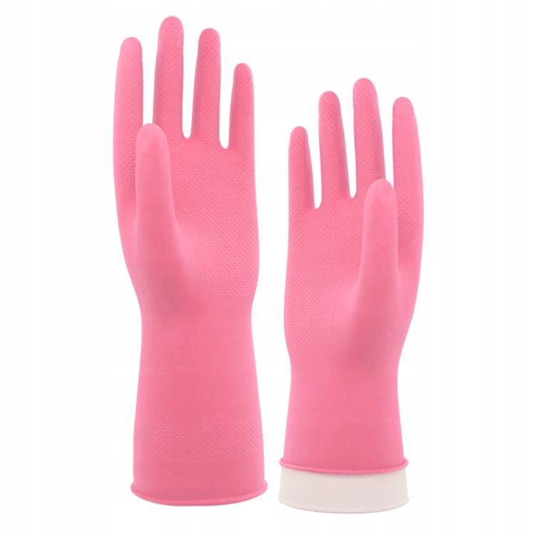 Promocja Rękawice Kuchenne Do Zmywania Rozmiar M Różowe wyprzedaż przecena