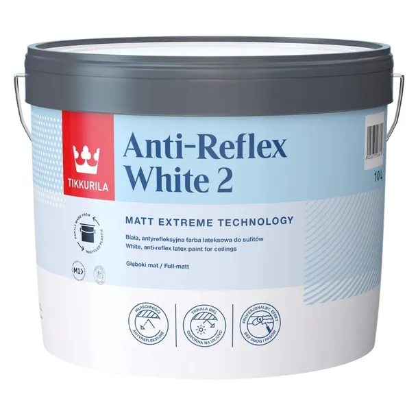 Farba do ścian sufitów Tikkurila Anti-Reflex 10L