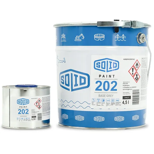 Farba OKRĘTOWA SOLIDPAINT 202 4,9l kolor szary