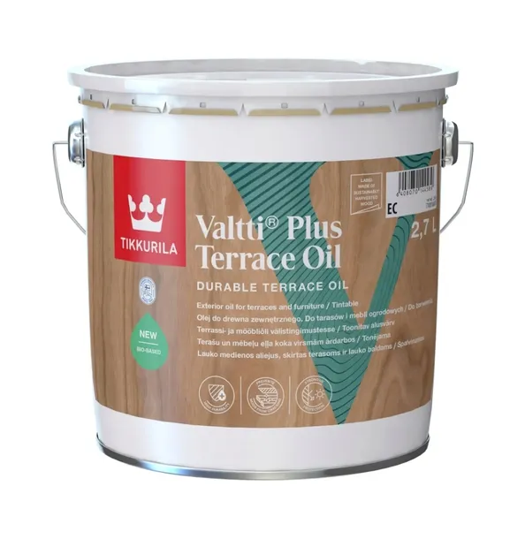 Olej do drewna do tarasów Tikkurila Valtti Plus Terrace Oil Clear 2,7L