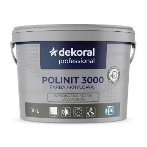 Polinit Akrylowa Farba Elewacyjna MAT 10L BIAŁY