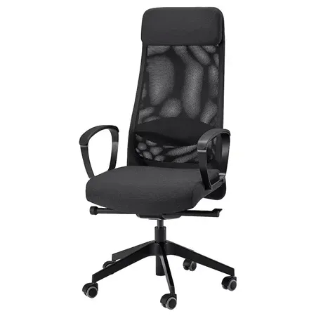 IKEA MARKUS krzesło biurowe obrotowe fotel Vissle CIEMNOSZARY #1