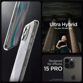 etui-spigen-crystal-hybrid-na-iphone-15-pro-przezroczyste