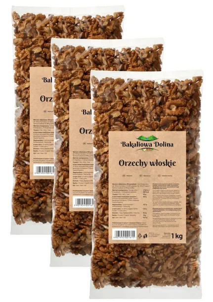 ORZECHY WŁOSKIE ŁUSKANE 1 KG (1000 G) ORZECH POŁÓWKA KAWAŁEK NATURALNE
