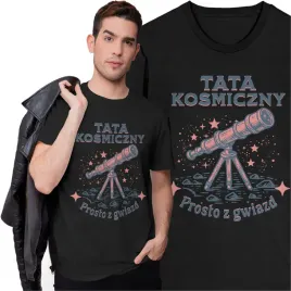 koszulka-meska-dzien-taty-ojca-prezent-kosmiczny-tata-teleskop-t-shirt