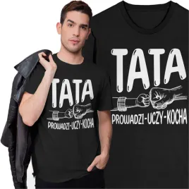 koszulka-meska-dzien-taty-ojca-prezent-tata-prowadzi-uczy-kocha