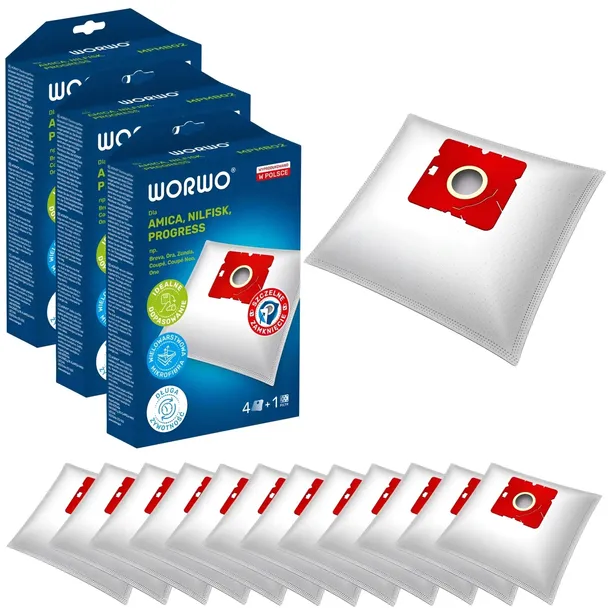 Worki Odkurzacza Do AMICA Fen Turbo VM 2062 MPMB02 12 sztuk + 3x Filtry