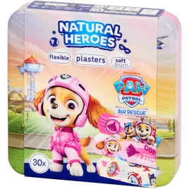 plastry-dla-dzieci-psi-patrol-sky-30szt-natural-heroes-puszka-kolorowe