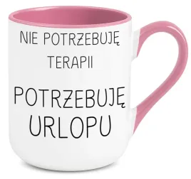 kubek-rozowy-elegant-na-prezent-nie-potrzebuje-terapii-potrzebuje-urlopu