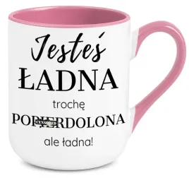 kubek-rozowy-elegant-na-prezent-jestes-ladna-troche-popie-lona-ale-ladna
