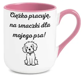 kubek-rozowy-elegant-na-prezent-ciezko-pracuje-na-smaczki-mojego-psa-wzory