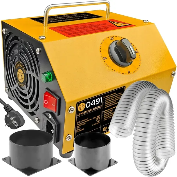 GENERATOR OZONU Ozonator Oczyszczacz do Powietrza 15 000 MG/H ADAPTERY RURA