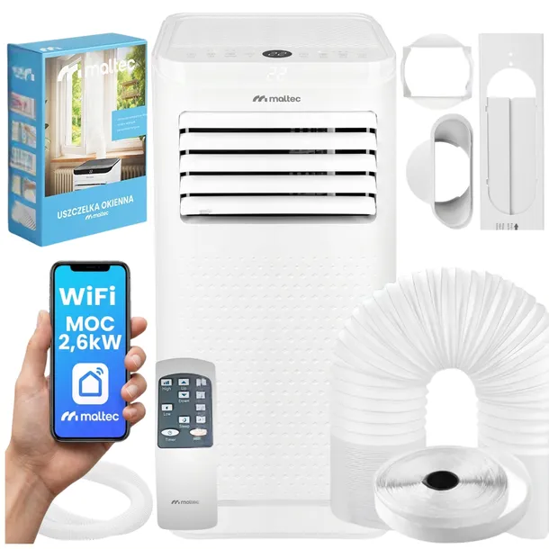 Przenośny Klimatyzator Mobilny MD37672 7000BTU 32M2 Osuszacz Apk Wifi Pilot
