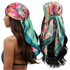 chusta-apaszka-damska-kwadratowa-bandana-jak-jedwab-zielona-kwiatowa-88cm