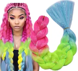 wlosy-syntetyczne-warkoczyki-ombre-proste-brokatowe-neonowe-ombre-3-kolory