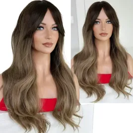 piekna-peruka-syntetyczna-brazowa-ciemny-blond-ombre-jak-naturalna-dluga