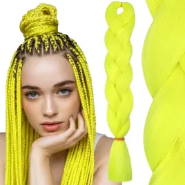 wlosy-syntetyczne-sztuczne-kolorowe-warkoczyki-cytryna-neonowa-60cm-2106