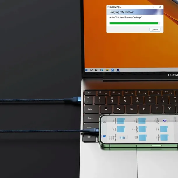baseus-flash-kabel-usb-usb-c-lightning-micro-usb-100w-12m-niebieski-stan-nowy-dlugosc-kabla-1-2-m