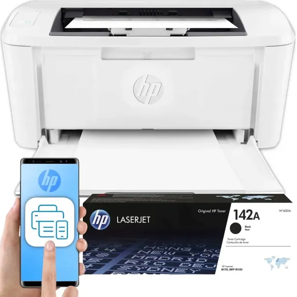 Mała Wydajna Drukarka laserowa HP Laser Jet DRUK MONO WIFI + TONER TUSZE