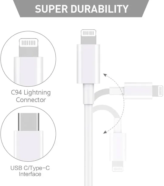 kabel-lighting-typ-c-bialy-1m-20w-stan-nowy