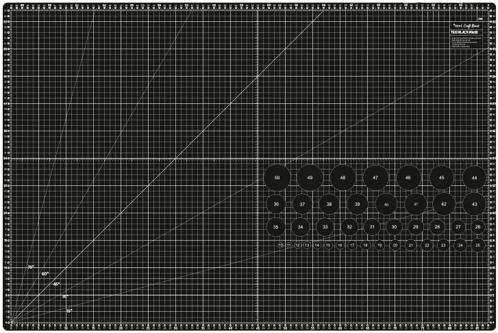 Mata podkładowa, samoregenerująca, dwustronna, czarna, TEXI BLACK 90x60 cm