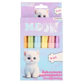 zakreslacze-wymazywalne-6-kolorow-kitty-meow-starpak