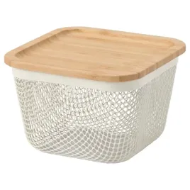 ikea-ikea-365-kosz-na-zywnosc-z-pokrywka-metal-bialy-bambus-15x15x11-cm