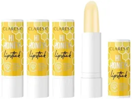 3-x-claresa-odzywcza-miodowa-pomadka-do-ust-hi-honey-olejek-rycynowy