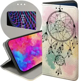 etui-z-klapka-do-oppo-find-x5-wzory-boho-lapacz-snow-piora-futeral-case