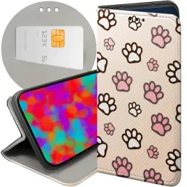 etui-z-klapka-do-google-pixel-7-pro-wzory-lapki-slady-lapa-stopa-futeral
