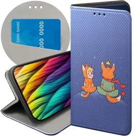 etui-z-klapka-do-google-pixel-7-pro-wzory-maly-ksiaze-lisek-roza-planeta