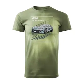 koszulka-z-samochodem-ferrari-812-superfast-meska-khaki-regular