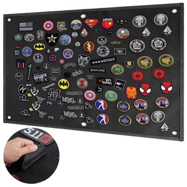 MATA NA NASZYWKI ŁATY NA RZEP 85x70cm ORGANIZER NA ŚCIANĘ TABLICA WOJSKOWA