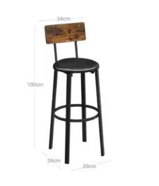 hoobro-hokery-barowe-91-cm-zestaw-2-szt-rustykalny-braz-i-czern