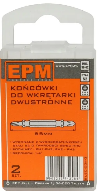 grot-bit-do-wkretarki-dwustronna-65mm-2szt-ph1-ph2ph2-ph3-stan-nowy-marka-epm