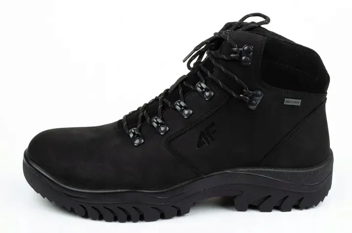 Czarne Buty 4F Trapery Skórzane Z Membraną Oddychające OBMH258 21S R-43