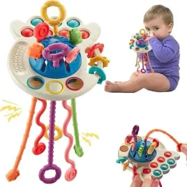 montessori-zabawka-sensoryczna-osmiornica-dla-dzieci-gryzak-4w1-niebieska