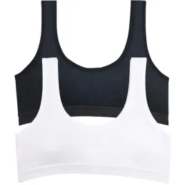 biustonosz-stanik-top-dzieciecy-bawelna-bialy-czarny-140-152-2-sztuki