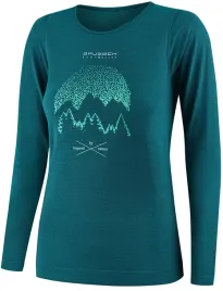 welniana-damska-koszulka-dlugi-rekaw-brubeck-merino-pro-ls1415w-zielony-or-l