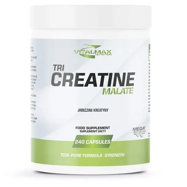 VITALMAX TRI CREATINE MALATE 240K MEGA CAPSULES TCM JABŁCZAN KREATYNY