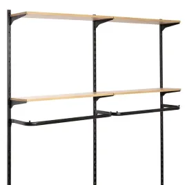 garderoba-dwumodulowa-4-polkowa-best-line-180x200-czarna