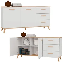 komoda-150-cm-2d-3-szuflady-biala-dab-artisan