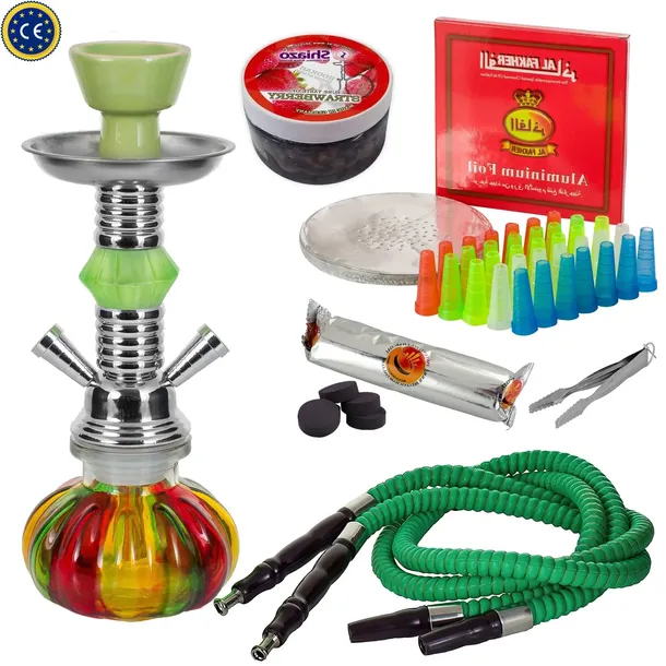 SHISHA SZISZA FAJKA WODNA BONGO Z AKCESORIAMI NA PREZENT MELASA FOLIA WĘŻE