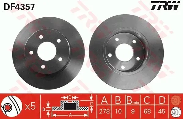 tarcza-hamulcowa-df4357-trw
